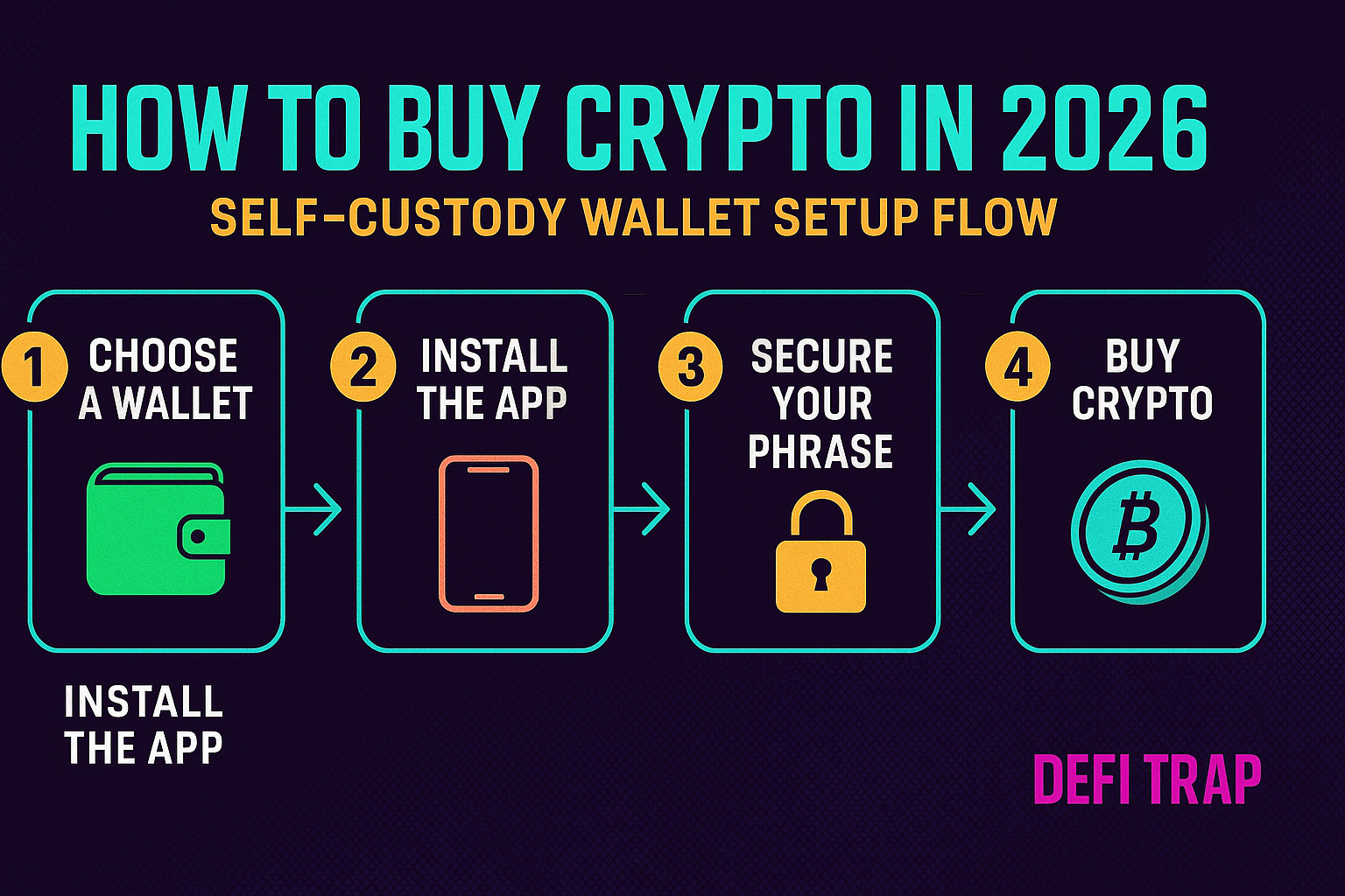 elf-custody wallet setup flow — how to buy crypto in 2026